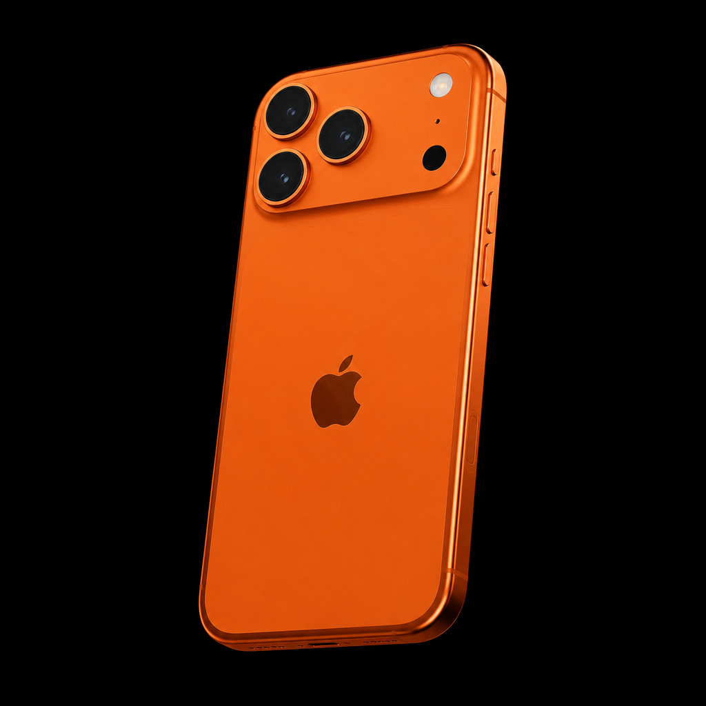 iPhone 17 Pro Max na cor laranja